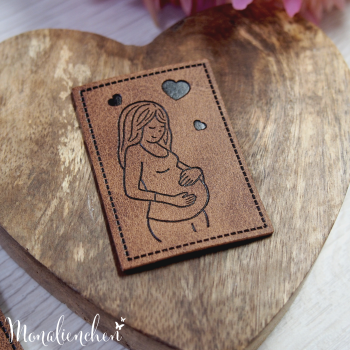 Kunstleder Label Eigenproduktion Unendlich geliebt ''Liebe im Bauch''