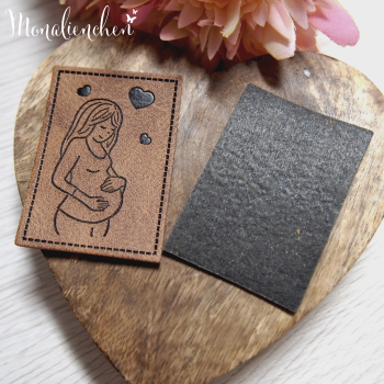 Kunstleder Label Eigenproduktion Unendlich geliebt ''Liebe im Bauch''