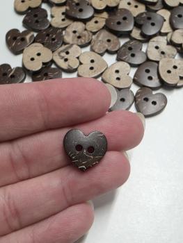 Kokosknöpfe Herz 15 mm