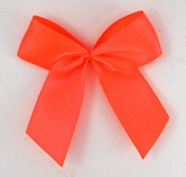 XXL Satin Schleife - Neon Orange - 6,5 cm