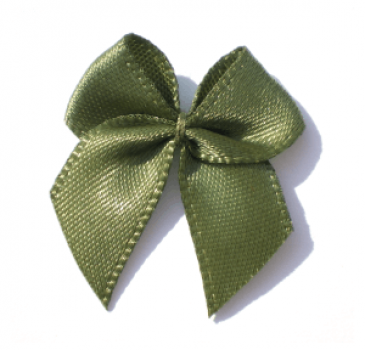 Satin Schleife - Olive - 24 mm