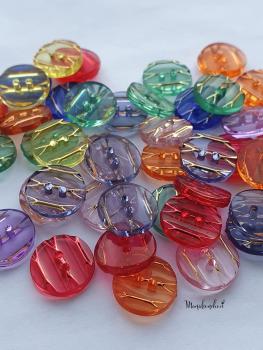 Colorful Buttons 12mm - 10 Bunt gemischte Knöpfe