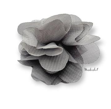 Tüll Blume - Blüte ''Grau'' 5 cm