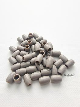 Pastell - Long - Pearls - Grau - Großloch - 12mm