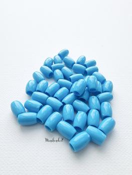 Pastell - Long - Pearls - Meerblau - Großloch - 12mm