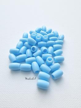 Pastell - Long - Pearls - Hellblau - Großloch - 12mm