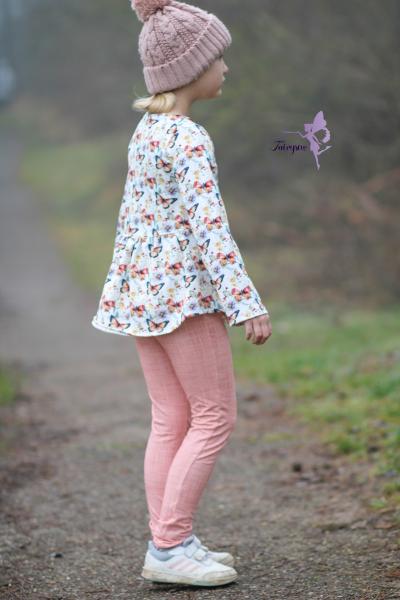 Spring Boho Girls Leinen Rose Reststück 0,80 M