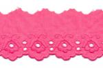 Baumwoll - Wäschespitze 50 mm Pink Flower 2
