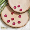 Glitzer - Kristallknöpfe - Pink - Rund -13 mm