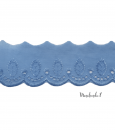 Baumwoll Wäschespitze 50 mm Rauchblau