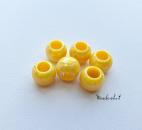 Großloch - Glanzperlen- 8 mm Gelb